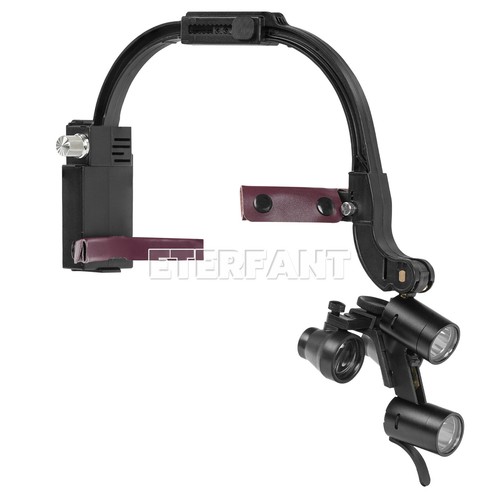 ETERFANT 3,5X Dental Chirurgisches Stirnband Binokular Lupen 5W LED Stirnlicht 2 LEDs - Bild 12 von 23