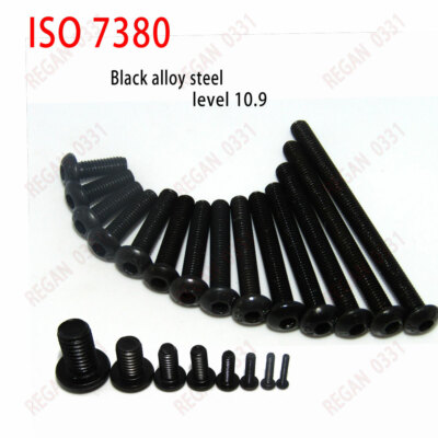 M1.6 M2 M2.5 M3 Metric 10.9 Black Alloy Steel Button Head Socket Cap Screws Bolt