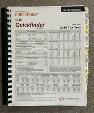 Thomson Reuters 2015 1040 Quickfinder Handbook  For Individual Tax Preparation