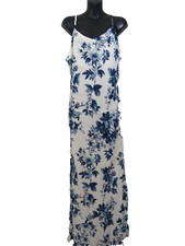 Reformation Size XL Parma Dress White Floral Maxi Dress Scoop Neck Strappy NEW