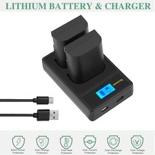 2X 3200mAh Battery For Canon LP-E6 LP-E6N EOS 7D 7DSV 60Da 90D 70D 5D 6D+Charger