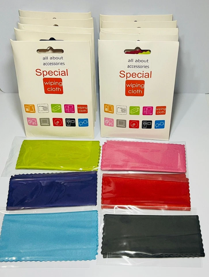 Reiko Microfiber Wiping Cleaning Glass/Mirror Cloth ✅️10 PACK Of 6 PIECE - Image 2 of 2