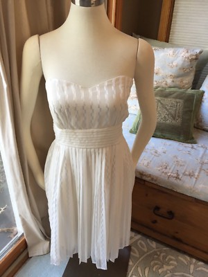 White House Black Market Strapless Pleated Empire Dress Bridal Shower  Wedding 6 | eBay