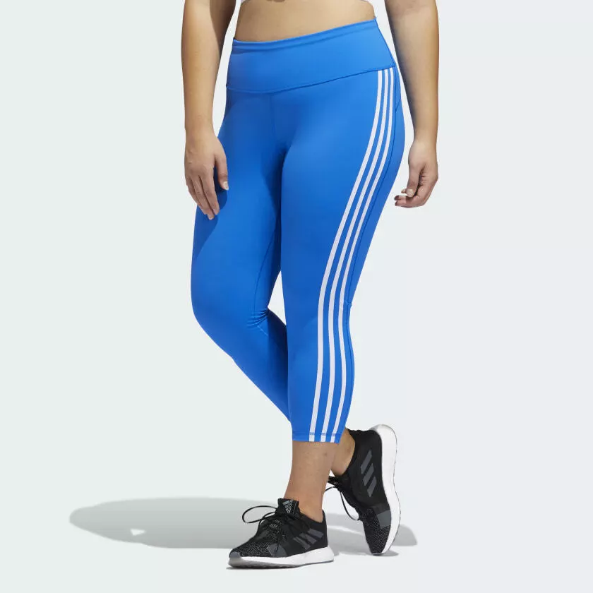 Adidas Women's Plus Size Believe This 3-Stripes 7/8 Leggings 4X