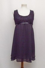 Vintage Georgette womens dress knee length black M+ 80s