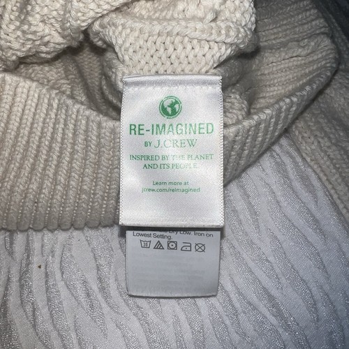 J. Crew Crewcuts Girls Ivory Cable Knit Sweater Size S (6-7) Long Sleeve EUC - Picture 4 of 9
