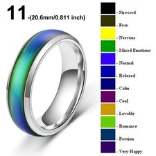 Mood Ring Colour Changing Stainless Steel Emotion Temperature Ring Women Men