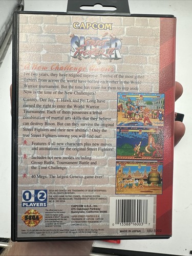 Super Street Fighter II (Sega Genesis, 1994) - CIB - Spiel - Box - Anleitung - Bild 7 von 7