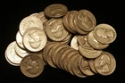 Lot of 40  Washington Quarters 1936-64       90% Silver