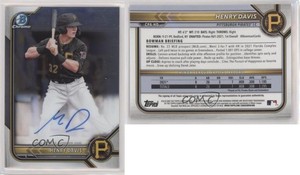 2022 Bowman Chrome Prospect Auto Henry Davis #CPA-HD Auto