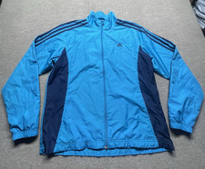 adidas Men's Blue/Navy Full Zip Mesh Lined Track Jacket Long Sleeve Sz L