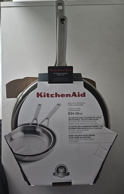 KitchenAid Multiply Pfannen-Set 24cm+28cm Edelstahl PFAS frei induktionsgeeignet