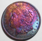 1921 Toned Morgan Silver Dollar FG1