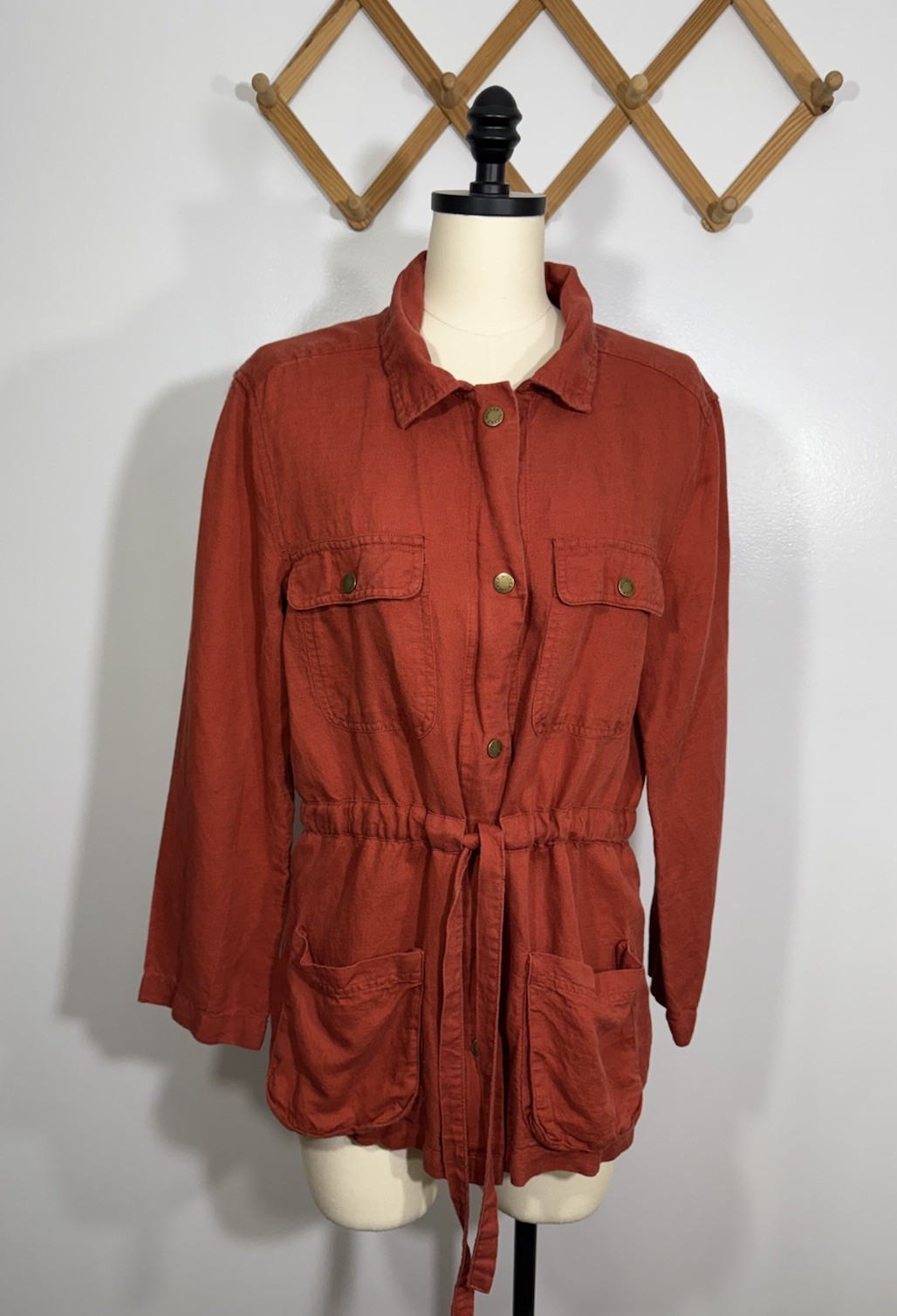 Linen Cargo Jacket Medium - image 1