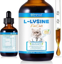 L-lysine Supplement for Cats,Cat L-Lysine Liquid Drops for Immune Support, 2oz