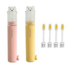 Mini Folding Toothbrush Set - 2 in 1 Portable Travel Toothbrush with Cover an...