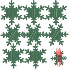 8 Pcs Christmas Utensil Holder Cutlery Winter Snowflake Party Supply Tableware