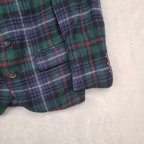 Vintage 90s 80s Polo Ralph Lauren Boys Plaid USA Union Made Blazer Jacket Sz 5 - Picture 15 of 16
