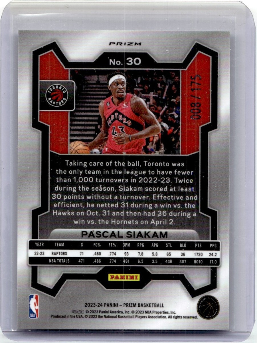PANINI NBAカード CROWN E DIE-CUT PASCAL SIAKAM TORONTO RAPTORS 05/49 #CA-PSK 送料無料 中古 IT1 PANINI NBAカード CROWN ROYALE DIE-CUT PASCAL SIAKAM TORONTO