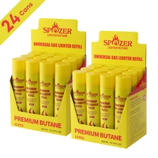 24 Can Spozer Refined Butane Lighter Gas Universal Fuel Refill 300ml 10.14 oZ