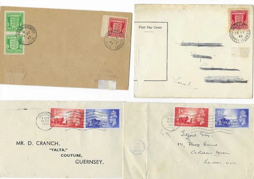 Guernsey GVI First Day Covers (4)