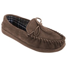 Image of Sleepers Mens Adie Real Suede Moccasin Slippers 3 Colours 7 DF836