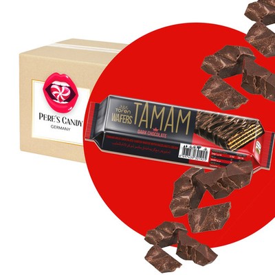 24 x 42g Tamam Dark Chocolate Coated Wafer with Cocoa Cream Thekendisplay