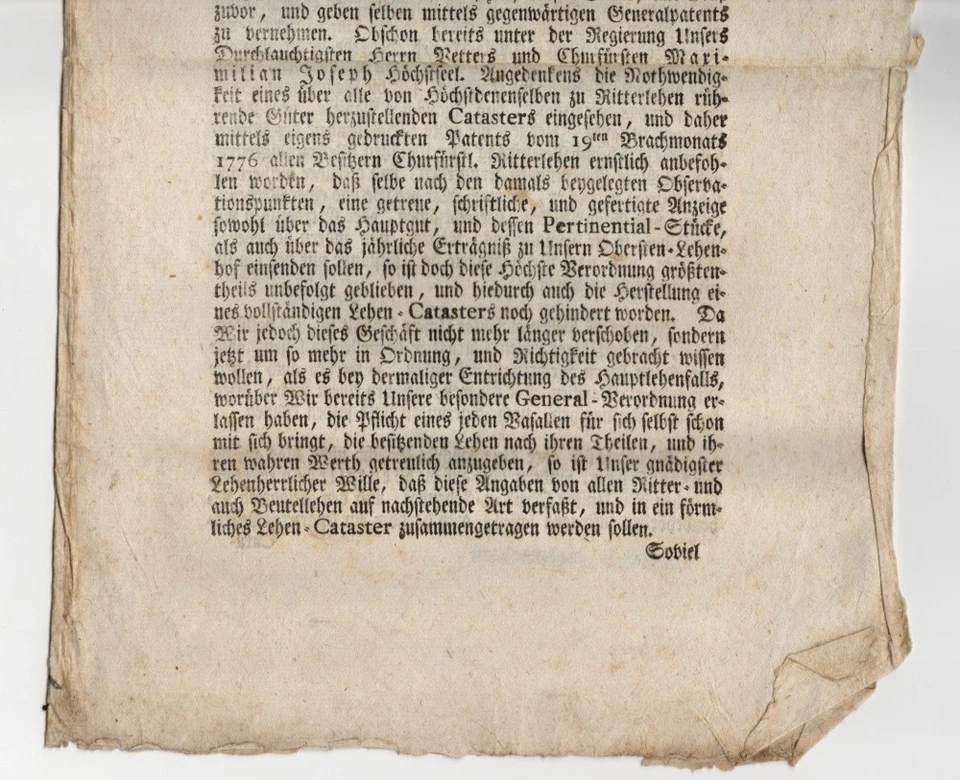 Edikt Carl Theodor Pfalzgraf Rhein Herzog Bayern 1799 Lehenschaft München - Bild 2 von 4