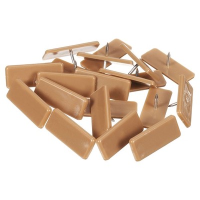 16pcs Tack-in Drawer Glides 31.7x12.7mm Plastic Furniture Slider Tack Brown