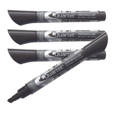 Quartet EnduraGlide Chisel Tip Dry-Erase Markers: Black / Chisel / 12-pack Blac