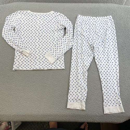 Roller Rabbit Cotton Pajama Long Sleeve Pants Girls 10 Blue Heart Sleep Comfort - Picture 4 of 10