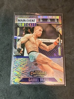 2025 Panini Contenders PFL GABRIEL BRAGA Main Event Ticket Gold Foil #/10