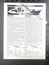 1982 1-page FEATURE on Sea Craft Master Angler 20 Superfisherman 23 fishing boat