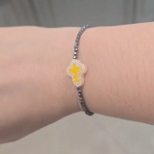 Terra Hertz Silver Bracelet with Cross Pendant New