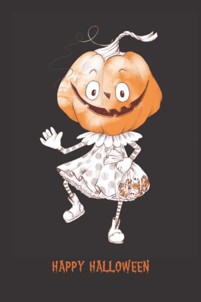 KüRbis Notizbuch Halloween 120 Linierte Seiten A5 Gruseliges Schreibheft-image