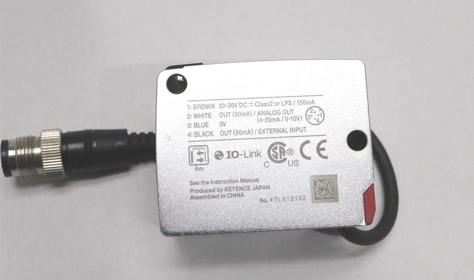 KEYENCE ALL PURPOSE LASER SENSOR DISTANCE 5M M12 CONNECTOR LR-TB5000C - Image 2 of 3