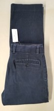 BROOKS BROTHERS Men Milano Cotton Trouser Chino Dress Pants - 32x30 Navy Blue