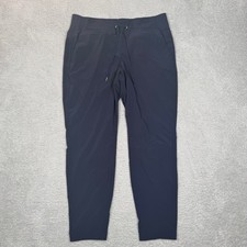 Athleta Brooklyn Ankle Pants Womens Navy Blue Ribbed Waist Joggers Stretch M