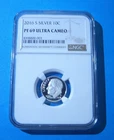 2016-S SILVER ROOSEVELT DIME NGC PF69 ULTRA CAMEO/ BROWN LABEL/FRESHLY SLABBED