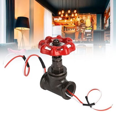 Retro Steampunk Style G1/2in Stop Valve Light Switch With Wire For Water Pip SET