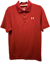 Under Armour Heatgear Loose Polo Shirt Men's SM/P/P Short Sleeve Burgundy