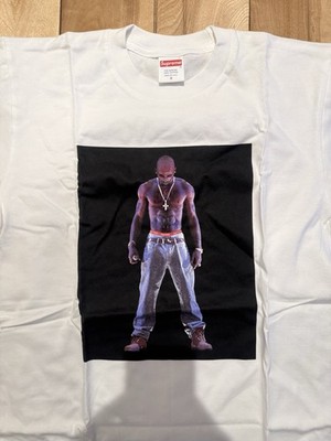 2020 SUPREME Tupac Hologram White T-shirt MEN Size Small | eBay