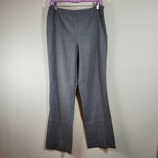 Ralph Lauren Black Label Women's Dress Pants Size 10 Gray Woolblend Straight Leg