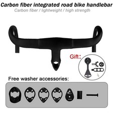 Carbon Fiber Integrated Road Bike Drop Bar with Washers 400mm420mm440mm