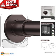 Invisible Extra-Large Adhesive Shower Curtain Rod Holder - 2 Pack, No Drilling