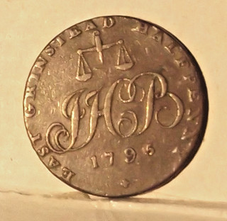 1795 EAST GRINSTEAD HALFPENNY TOKEN DH22 T8