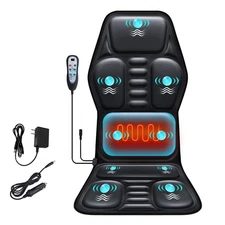 9 Mode Car Massage Seat Heat Chair Pad Cushion Mat Home Office Back Neck Lumbar