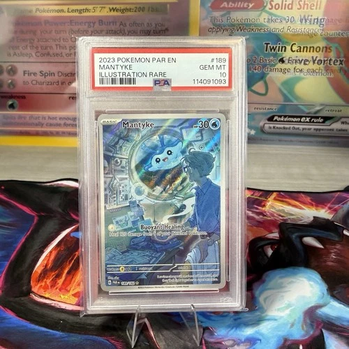 PSA 10 Gem Mint Mantyke 189/182 Paradox Rift: Illustration Rare Pokemon 2023 NEW
