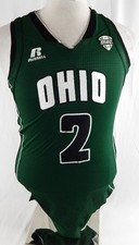 2014-15 Ohio Bobcats #2 Game Issued Green Jersey Basketball M 608