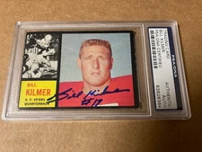 Billy Kilmer Signed 1962 Topps Rookie Card  PSA/DNA